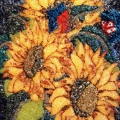 SŁONECZNIKI- mozaika z kamieni półszlachetnych